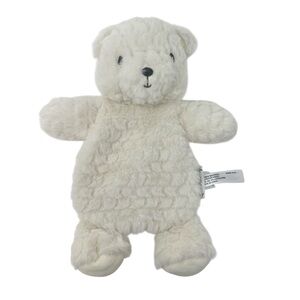 DreamGro Dream Gro Flat Plush White Bear Lovey Snuggle Buddy
